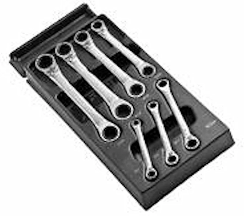 FACOM MOD.64J7 MOD.64 Metric Straight Ratchet Ring Wrench Set in Heat Formed Tray