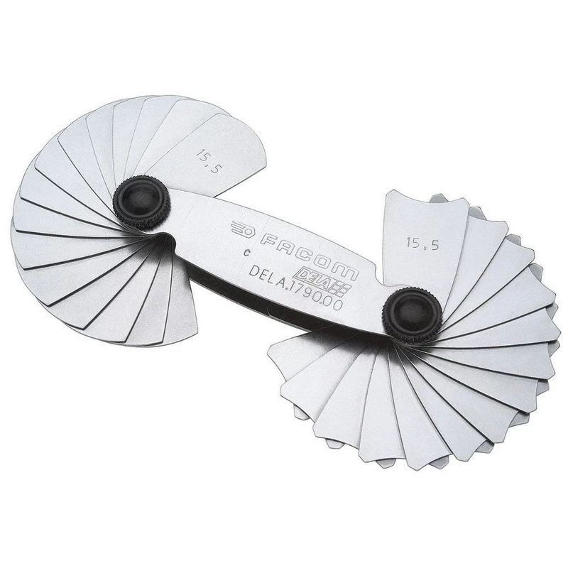 FACOM DELA.1790.00 Radius Gauge from 34 Sheets from 15.50 mm to 25 mm Pack of 1 - Image 1