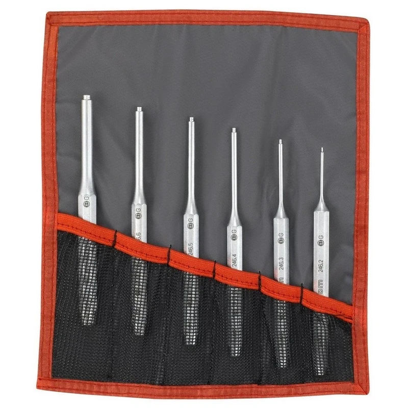 FACOM Pin Punch Set with Guide Pins in Pocket Guide Diameter 1-5.1 mm, 1 Piece, 246.JT6