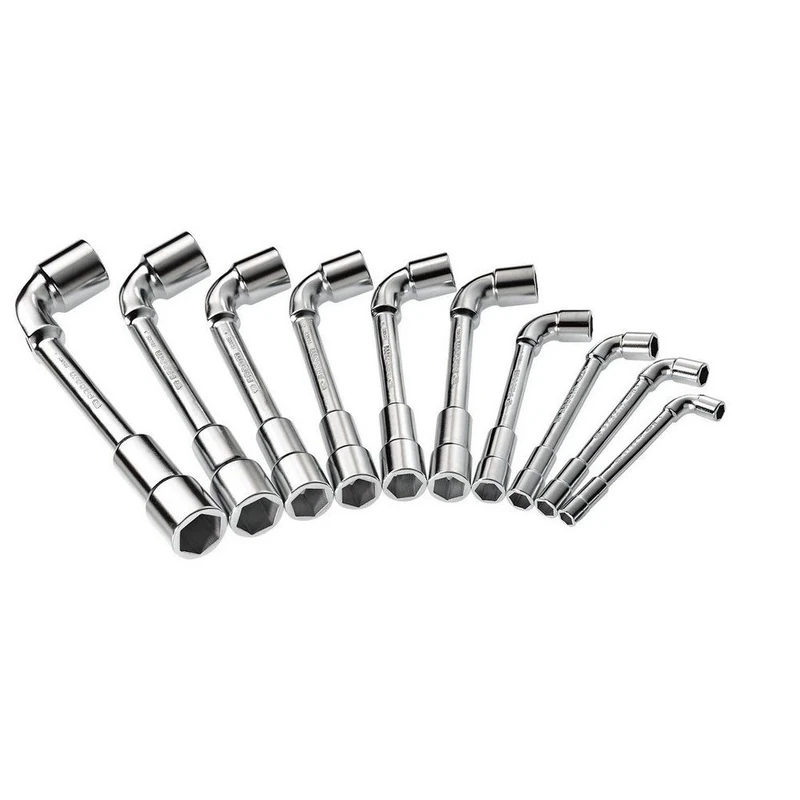 FACOM - Metric and Inch Pipe Wrench Set - 75.JN10 - Models 8, 10, 11, 12, 13, 14, 16, 17, 18 and 19mm - Robust and Durable Material - Boxed Presentation