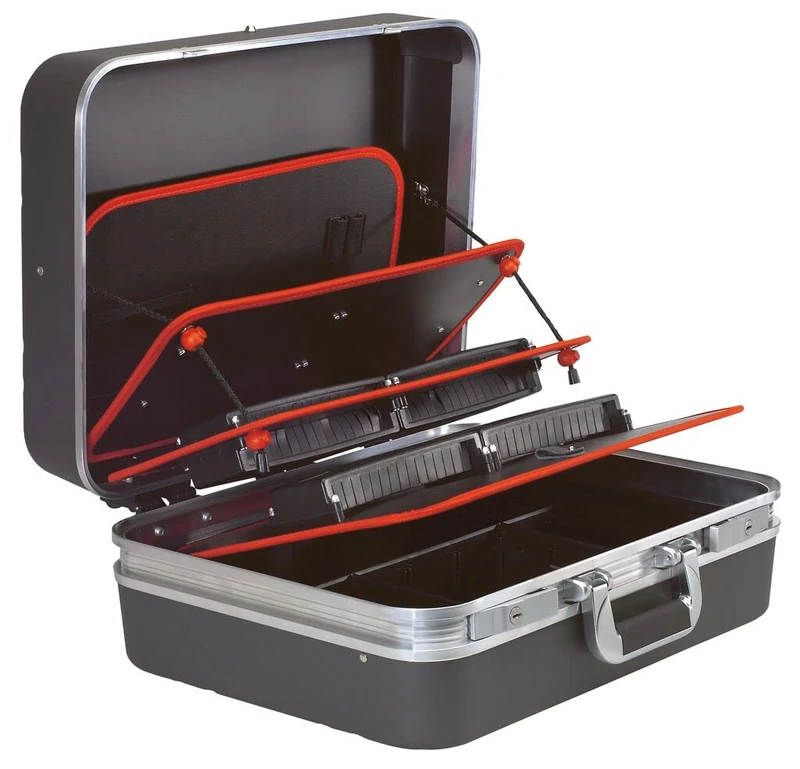 FACOM - Technician Case - BV.51A - Tool Case - 4 Storage Surfaces - 8 Racks - Numbered Key Lock - Robust and Durable Case - Hand Tools