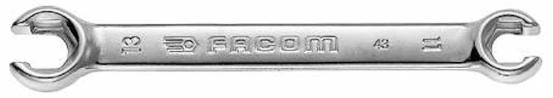 FACOM Open Ring Spanner with Stop Edge, 6 Edges, Length 124 mm, SW 8 x 10, 1 Piece, 43.8 x 10