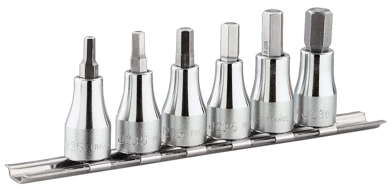 FACOM JT.40 3/8 Inch Connector Set for Hexagonal Sockets 4-10 mm Pack of 1 - Image 1