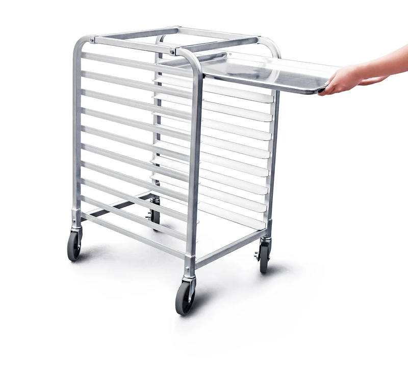 New Star Foodservice 36510 Commercial Sheet Pan Rack, Aluminum, 10-Tier, 26 x 20 x 38 inch - Image 1