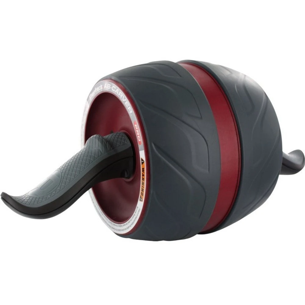 Perfect Fitness Ab Carver Pro Roller Wheel With Built In Spring Resistance, At Home Core Workout Equipment, Red