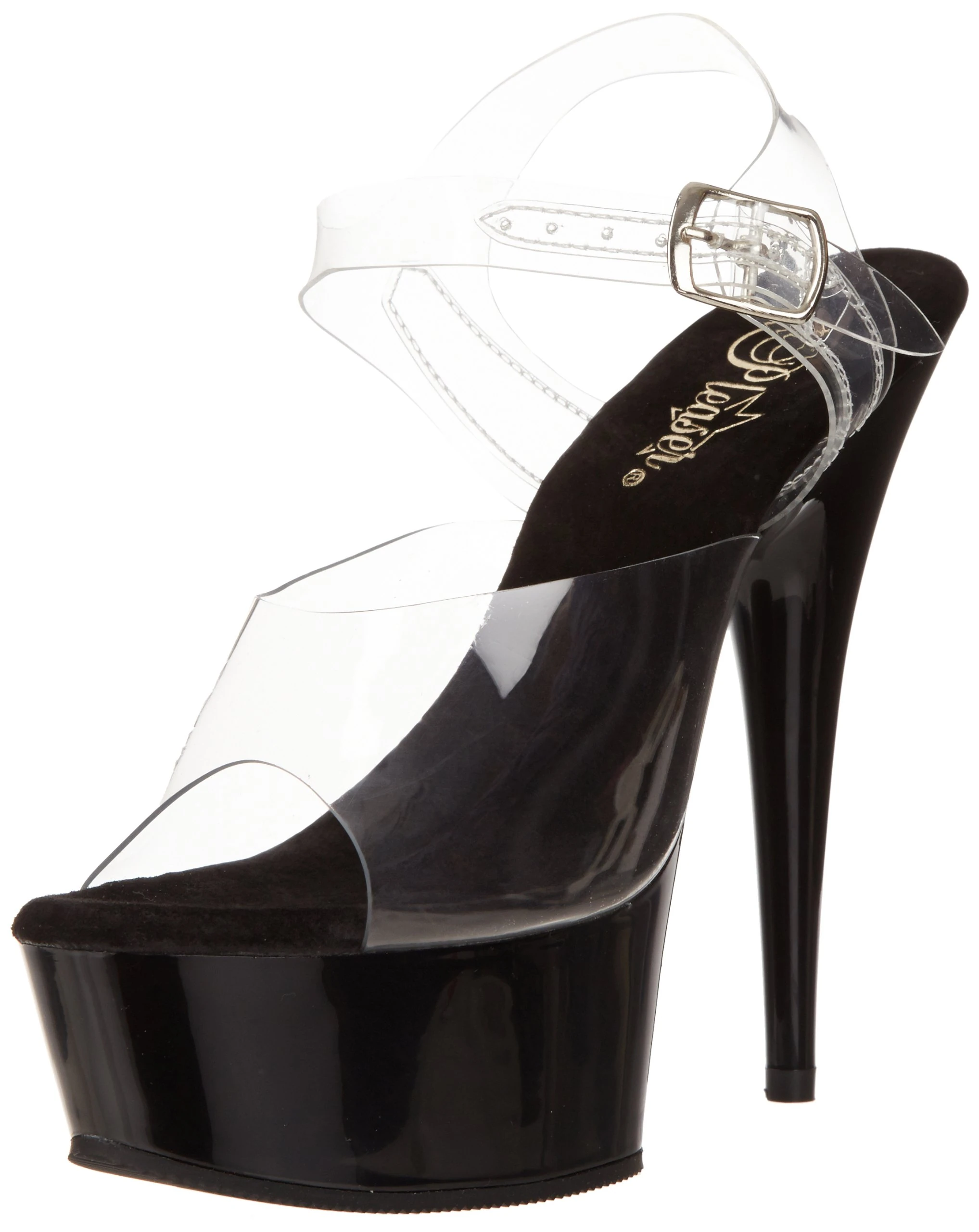 Pleaser DELIGHT-608 Clr/Blk UK 8 (EU 41)