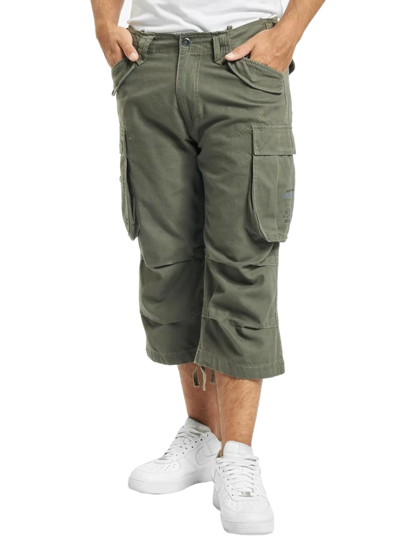 Brandit Industry Vintage 3/4 Shorts, color: olive, size: M