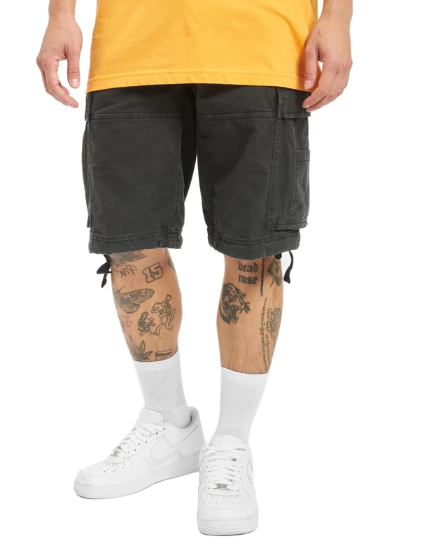 Brandit Basic Vintage Men's Cargo Shorts - Black, XXL