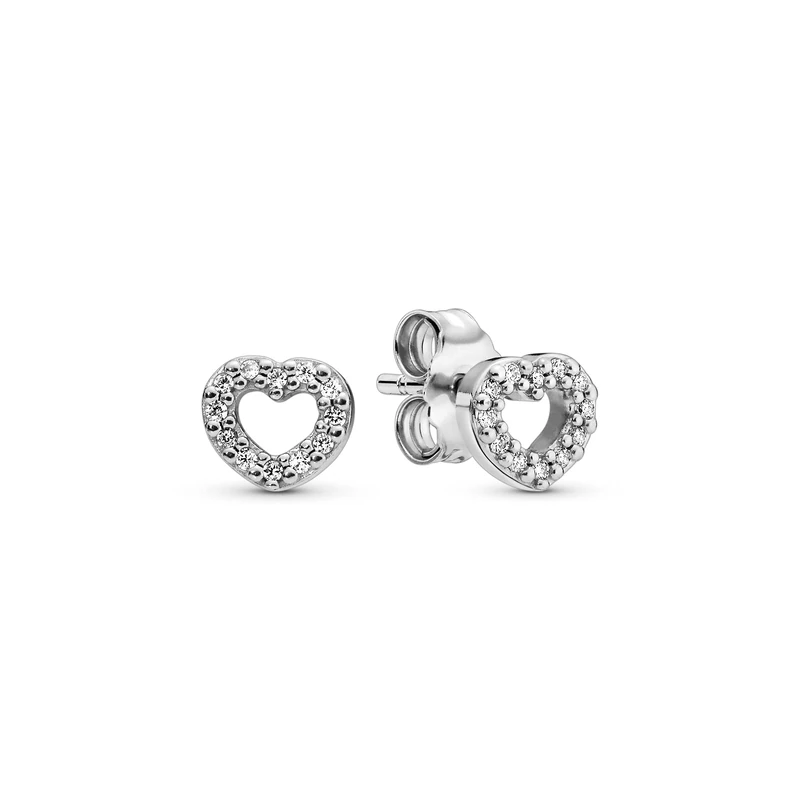 Pandora Timeless Women's Sterling Silver Be My Valentine Cubic Zirconia Stud Earrings, No Box