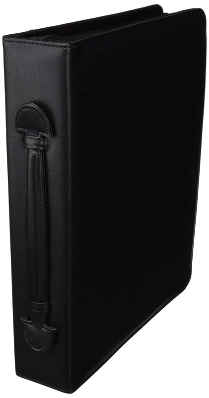 Alassio 30076 OSI Conference Folder in DIN A4 Format Imitation Leather Document Folder in Black 36 x 30 x 7.5 cm