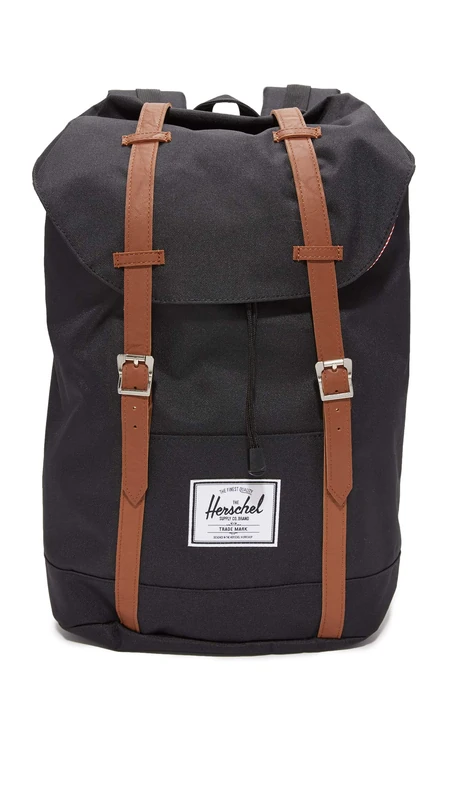 Herschel Retreat Classics Rucksack Unisex, Schwarz/Tan, Einheitsgröße 10066-00001-OS