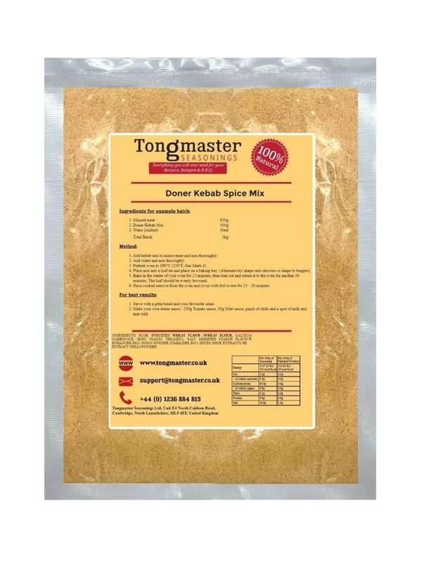 Tongmaster Doner Kebab Seasoning Mix - 100g, Serves 10