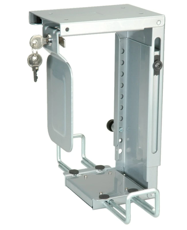 Roline | Mini PC Holder | Lockable | Silver