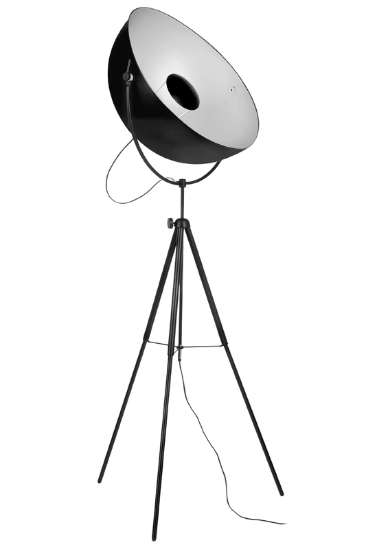 Premier Housewares Tripod Spot Floor Lamp - Black - Image 1