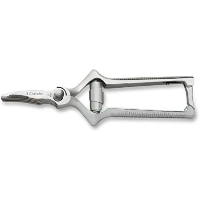 3 Claveles Masticador curvo inoxidable 7 pulgadas