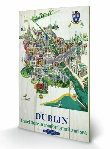 Pyramid International Wooden Wall Art, Multicoloured, 45 x 76 cm