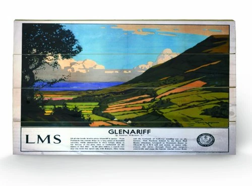 Pyramid International Glenariff Wooden Wall Art, Multicoloured, 45 x 76 cm