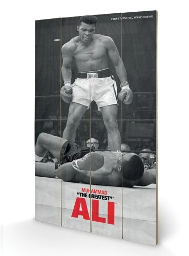 Muhammad Ali Liston Wood Print, Multi-Colour, 45 x 76 cm - Image 1