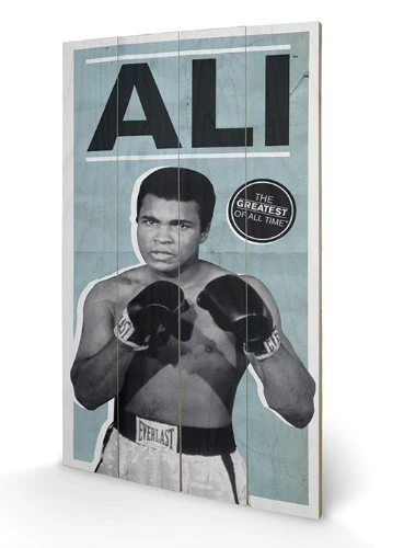 Muhammad Ali Greatest Wood Print, Multi-Colour, 45 x 76 cm