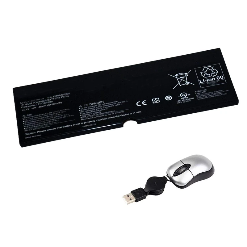 AMSB6|#Amsahr FPCBP425-05 Replacement Battery for FUJITSU FPCBP425, LifeBook U745, LifeBook T904, T935, FMVNBP232 - Includes Mini Optical Mouse ()