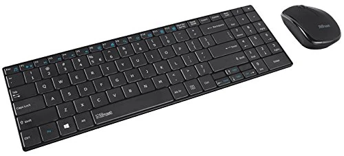 Trust Desktop Mouse and Keyboard Set Wireless Ultra Flach - Image 1