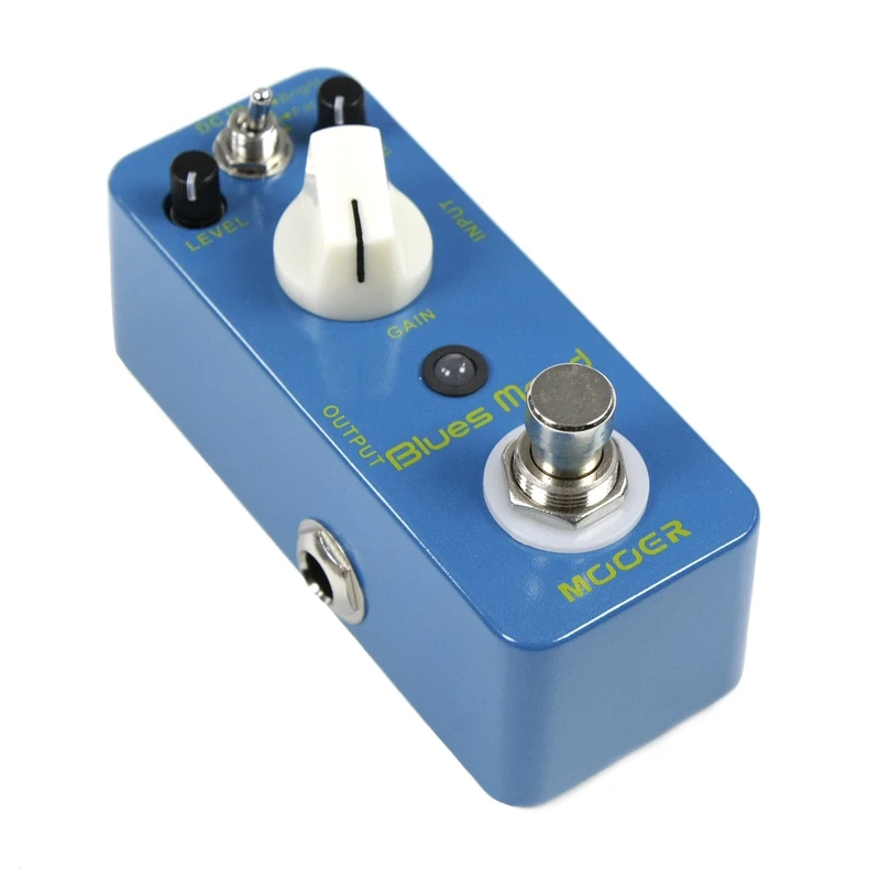 MOOER Blues Mood, MBD2 Bass Overdrive Guitar Distortion Effects Pedal, Blue, Small and Sturdy