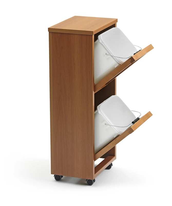 Arredamenti Italia AR_IT- 872 MADERA Container for garbage separation finishing cherry.
