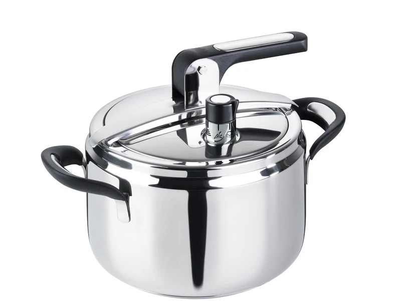Barazzoni Silicon Pro Pressure Cooker, Steel, Silver, 5L