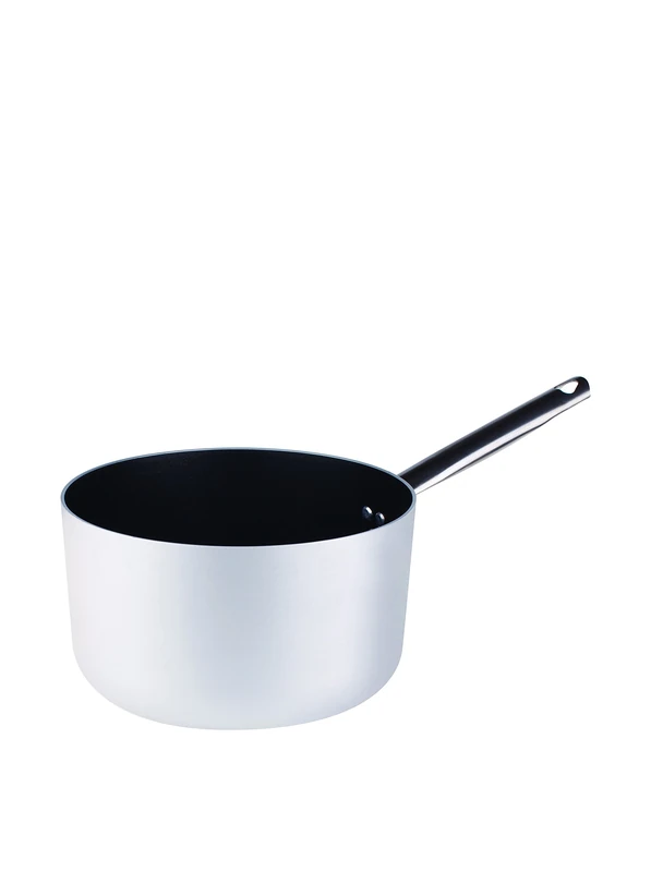 Pentole Agnelli Professional Aluminium Anti - Adherent 3 Mm. Deep Saucepan With Tubular Steel Handle, Diameter 16 Cm.