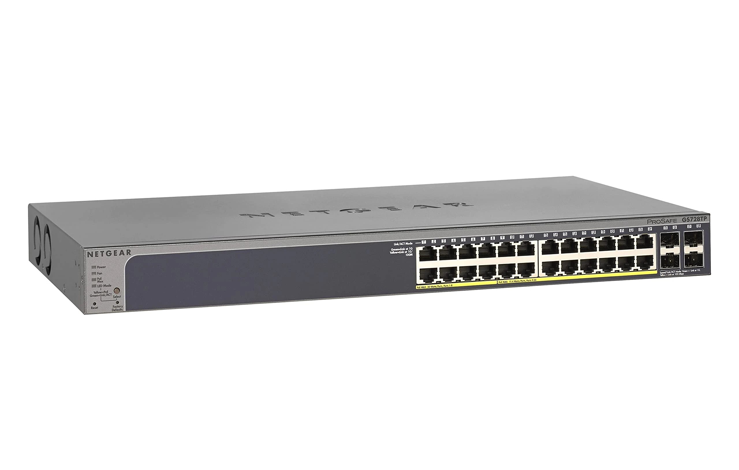 Netgear ProSAFE 24 Port Gigabit Smart Switch with PoE and 4 SFP Ports