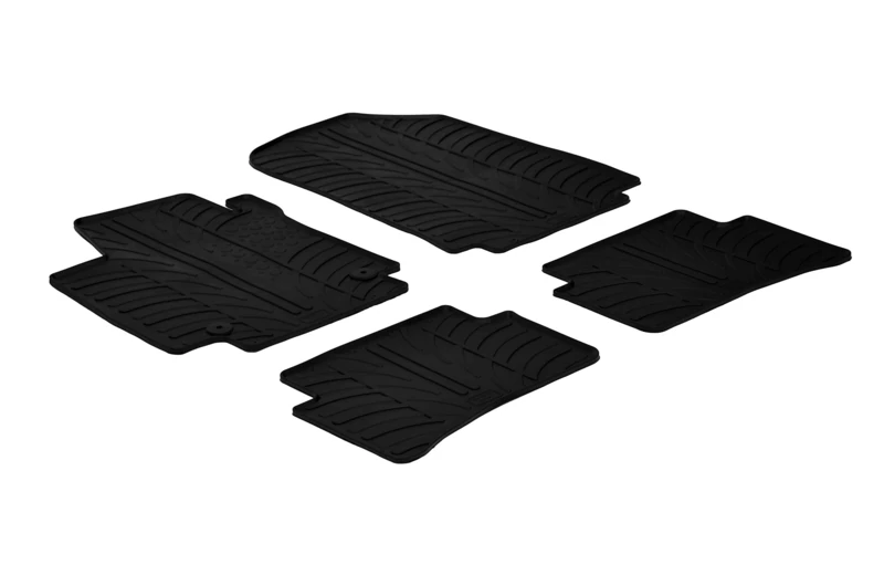 Gledring Rubber car mats set LHD compatible with Renault Clio IV 5 doors 2012-2019 / Clio IV GT 2013- / Captur 2013-2019