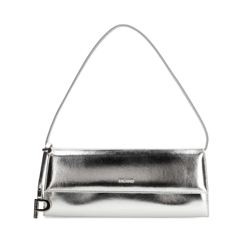 Picard Leather shoulder bag clutch Auguri Shoulderbag Silver silver-coloured