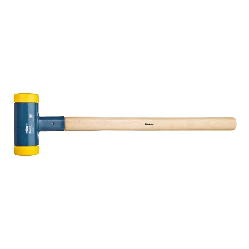 Wiha Martillo de fragua sin contragolpe, semiduro con Mango de Madera Hickory, cabezal Redondo 100, 1000 mm (02091)