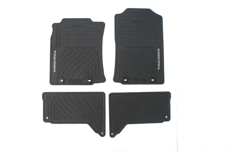 Genuine Toyota Accessories PT908-35126-20 Front and Rear All-Weather Floor Mat - (Black), Set of 4 by Toyota