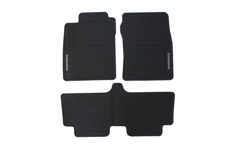 Genuine Toyota Accessories PT908-89090-20 Front and Rear All-Weather Floor Mat (Black), Set of 4 - Image 1