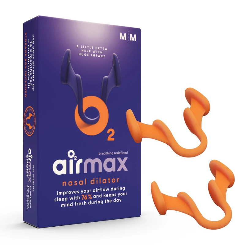 Air Max Nasal Dilator | Anti Snore Devices for Men and Women | 2 Pack Medium | 76% More air for Better Breathing, Sleep aid & snoring Relief | Reusable