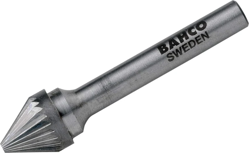 Bahco J1616M06 60 Degrees Medium Spiked Cone Shape Tungsten Carbide Rotary Burr, Silver, 56 mm