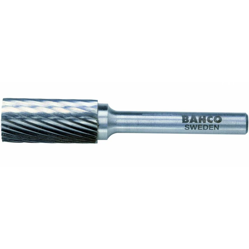 Bahco A1020M06E Cylindrical E-Cut Rotary Burr, Silver, Medium, 10 x 60 mm