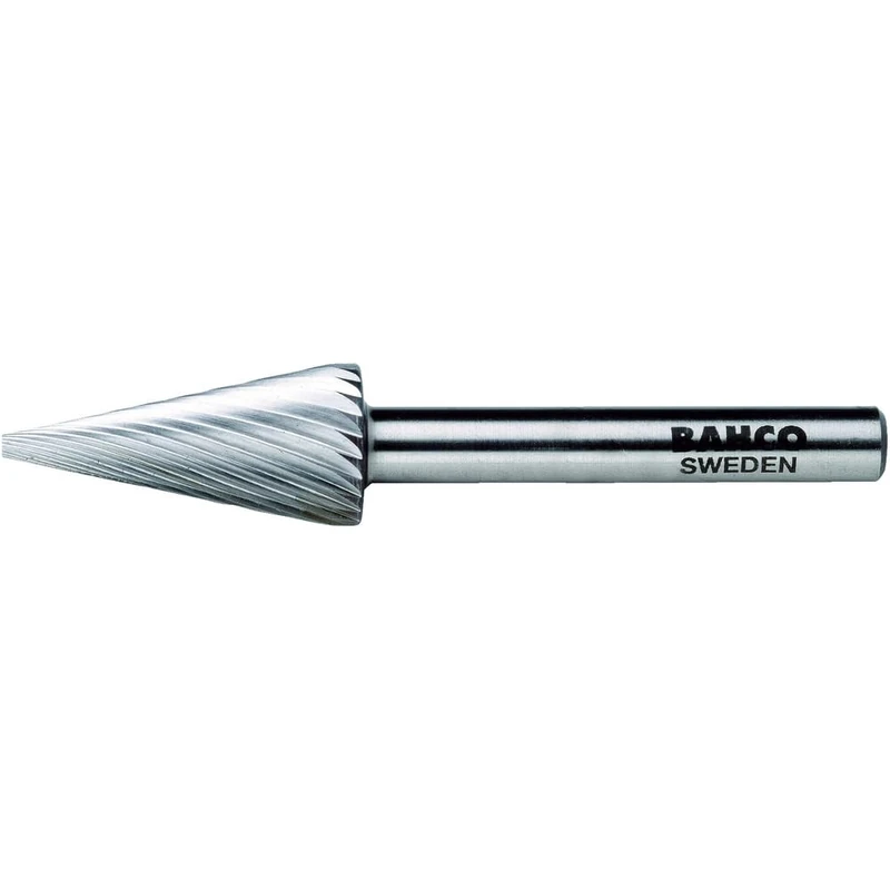 Bahco M1022M06 Medium Pointed Nose Tungsten Carbide Rotary Burr with 21 Tooth, 0 V, Silver