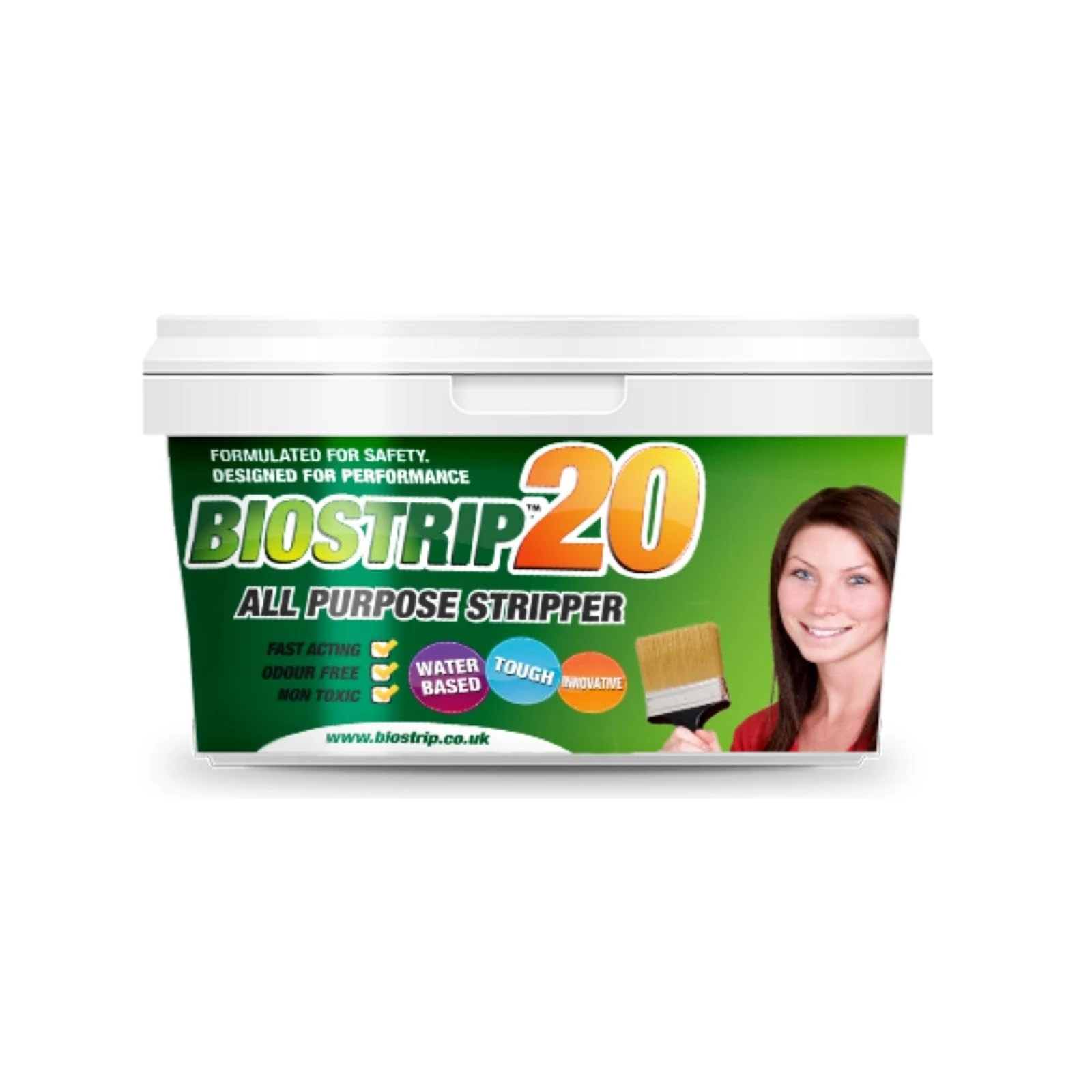 Biostrip 20 Paint Stripper 500ml, Paint Remover. Water Based Solution to effortlessly Remove Paint and Varnish from Wood, Brick, Concrete, Metal, uPVC, Glass and More