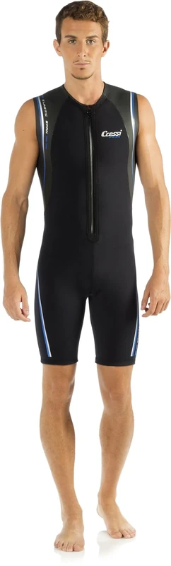 Cressi Men's Termico Sleeveless Shorty Neoprene Thermal Wetsuit - Black, Small/Size 2