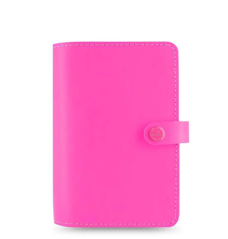 Filofax Personal Original Leather Organiser - Fluoro Pink