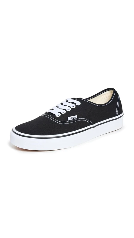 Vans Authentic Mens Trainers, Black/White, 8 UK