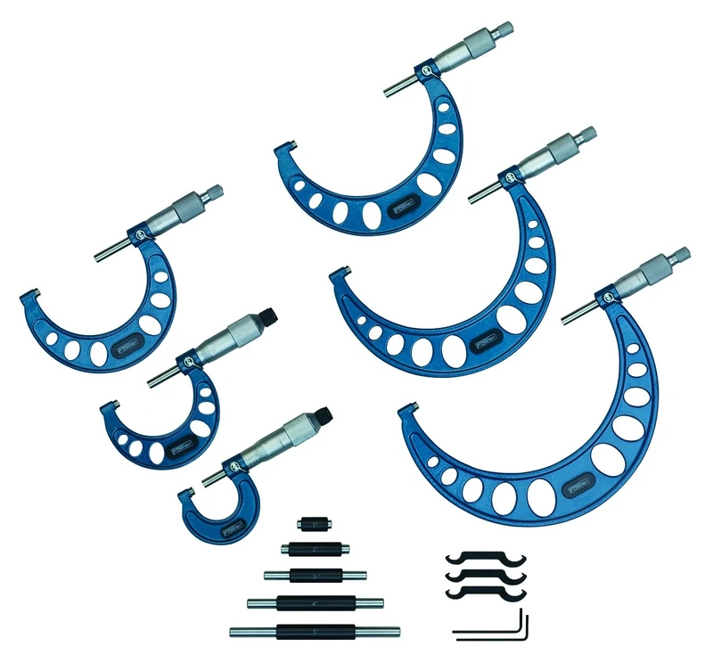 Fowler 52-215-006-1, Outside Micrometer Set with 0–6" Measuring Range