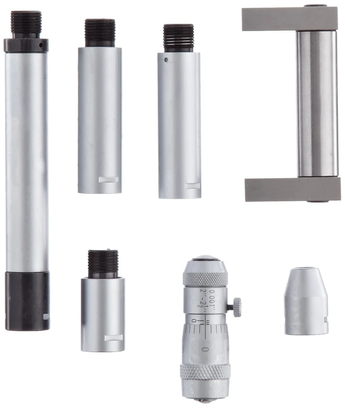 Fowler 52-243-212-1 Wide Measuring Range Inside Micrometer, 2-12" Measuring Range, 0.001" Graduation