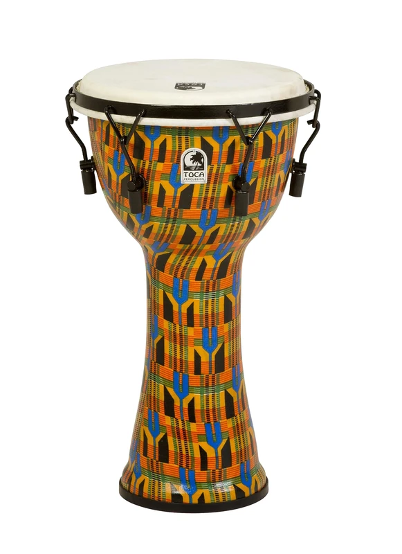 TOCA Djembe Freestyle Mech. Tuned Kente Cloth 10'' SFDMX-10K