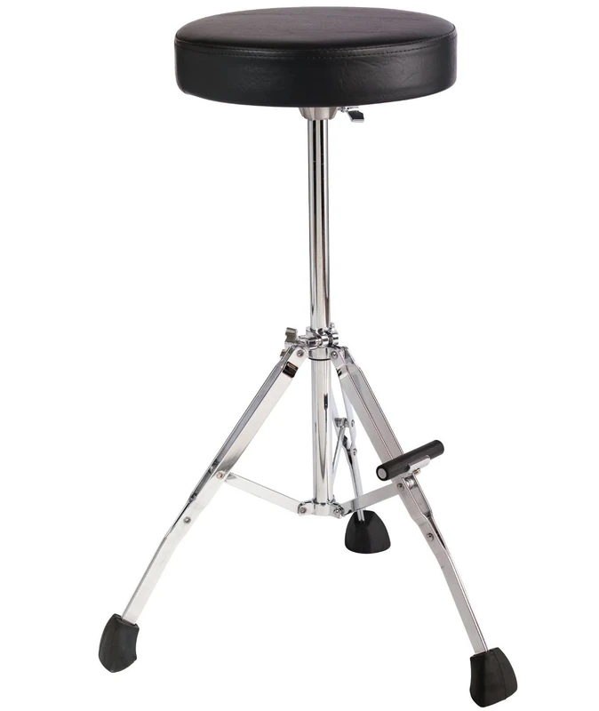 Gibraltar Drum Stool, Drum Stool Compact Performance (round seat, diameter: 33cm, fixed height: 68 cm, vinyl seat, memory lock, double braced base, 'Super Foot' rubber feet)