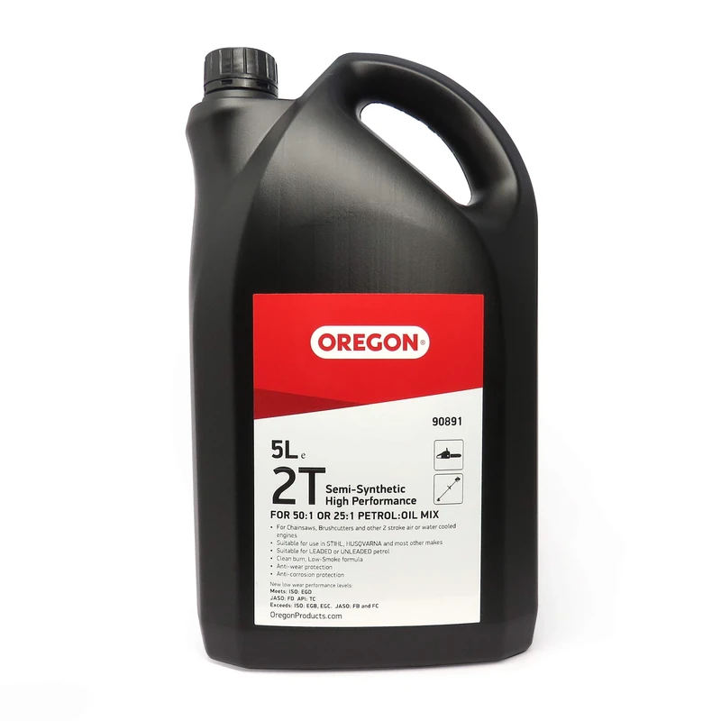 Oregon 2-Stroke Engine Oil, Self-Mixing Partly Synthetic Mineral Chainsaw Oil, Low Smoke, Low Ash Lubricant, Protects Engine & Improves Performance, 2T, Leaded or Unleaded Fuels, 1 Litre (90720)