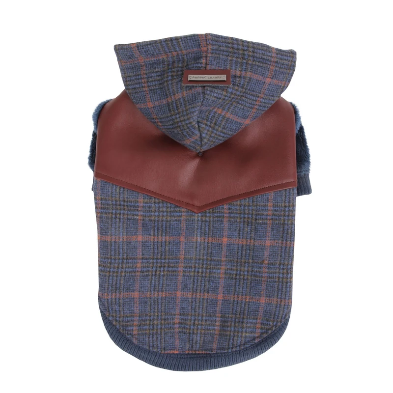 Puppia PAMD-JM027-BL-L Java Dog Coat, L, Blue