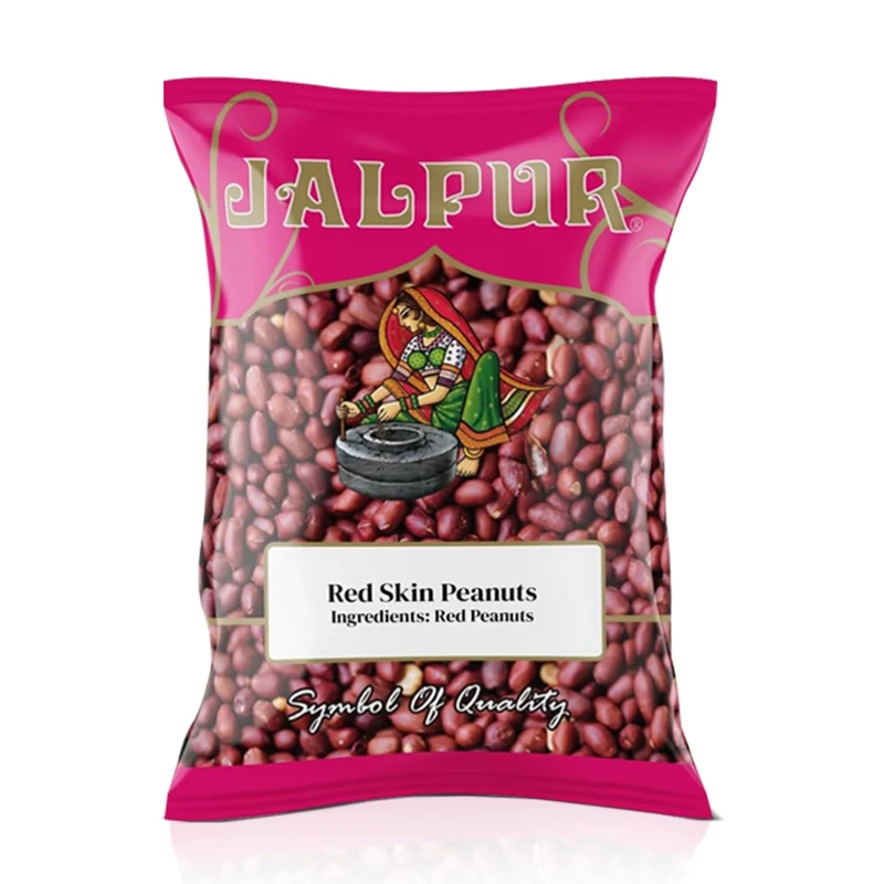 Red Skin Peanuts For Human Consumption - Unroasted, Unsalted Red Crunchy Nuts - Redskin Peanuts in High Protein & Fibre - Ideal for Snacking, Roasting, Peanut Butter & Indian Cooking - No Additives